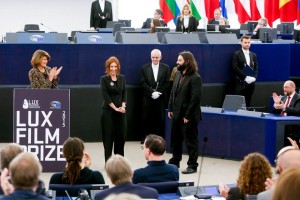 Silvia Costa, presidente della Commissione Cultura al Parlamento Europeo, durante la premiazione