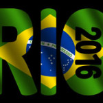 Rio 2016 text with flag