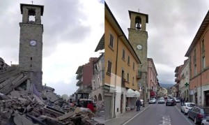 Amatrice prima e dopo il terremoto